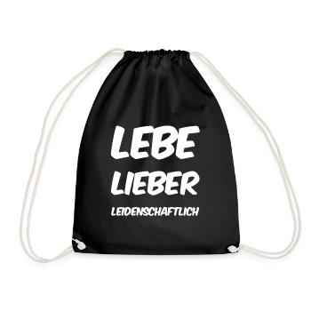 Leidenschaft geht immer - Turnbeutel - Schwarz - Vorne