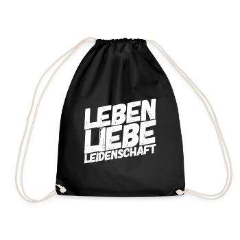 ich will alles im Leben - Turnbeutel - Schwarz - Vorne