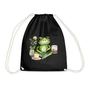 Hoppy Self-Care Frog - Turnbeutel - Schwarz - Vorne