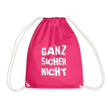 ohne mich - Turnbeutel - Fuchsia - Vorne