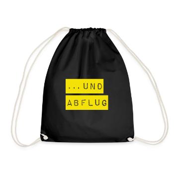 auf geht`s - Turnbeutel - Schwarz - Vorne