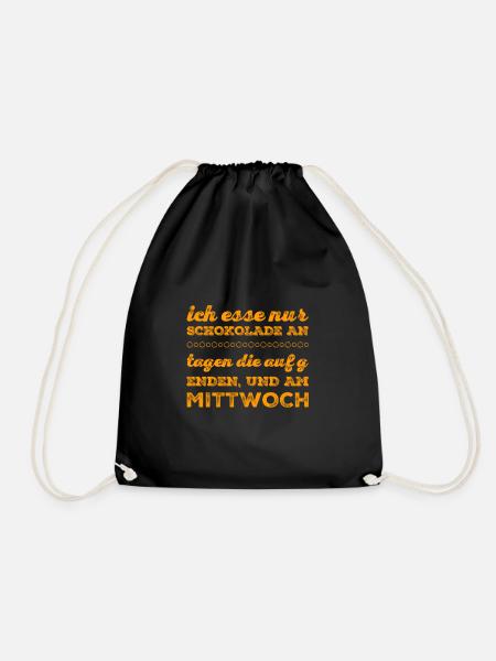 Schokolade geht immer - Turnbeutel - Schwarz