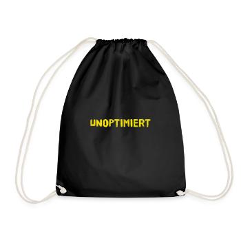 Optimierungspotenzial - Turnbeutel - Schwarz - Vorne