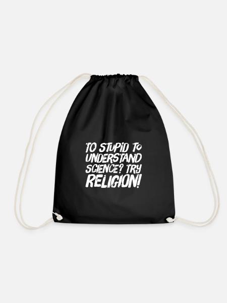 Science is hard - Drawstring Bag - black