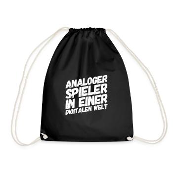 analog player - Drawstring Bag - black - Front