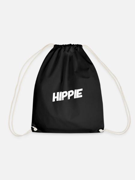Hippies sind genial - Turnbeutel - Schwarz