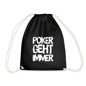 Poker ist wunderbar - Turnbeutel - Schwarz - Vorne
