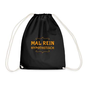 Let's be hypothetical - Drawstring Bag - black - Front