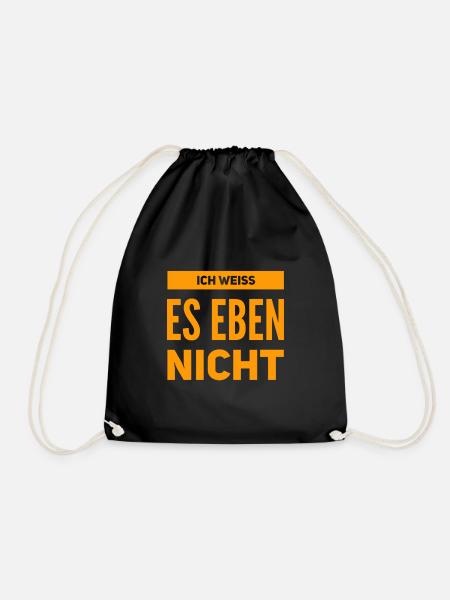 ich habe keine Ahnung - Turnbeutel - Schwarz