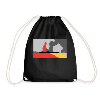 krieg - Turnbeutel - Schwarz - Vorne