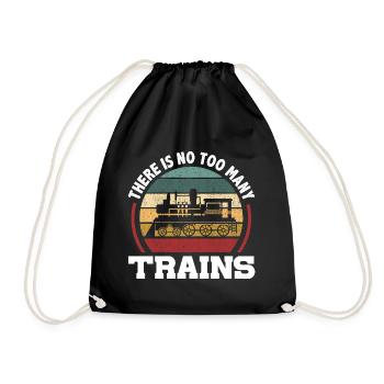 there is no too many trains Design for a - Turnbeutel - Schwarz - Vorne