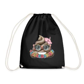 Hawaii pile off poo - Drawstring Bag - black - Front