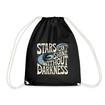 Stars shine in darkness: galaxy - Drawstring Bag - black - Front
