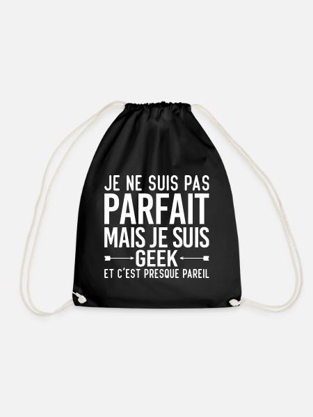 Je Ne Suis Pas Parfait Mais Je Suis GEEK - Sac de sport léger - noir