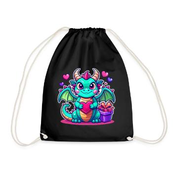 Colorful Dragon - Drawstring Bag - black - Front