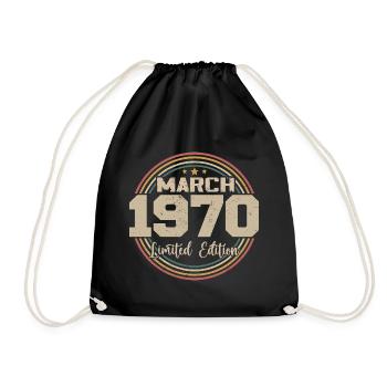 Awesome seit März 1934 Geburtstag 1934 Geschenk - Turnbeutel - Schwarz - Vorne