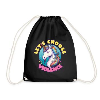 Lets choose Violence - Drawstring Bag - black - Front