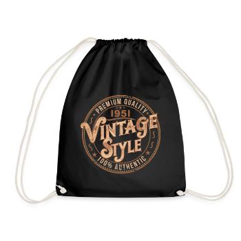 Vintage 1951 Cadeau D'anniversaire 1951 Rétro 1951 - Sac de sport léger - noir - Devant