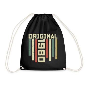 1980 Cadeau Rétro 1980 Cadeau Anniversaire 44 ans - Sac de sport léger - noir - Devant