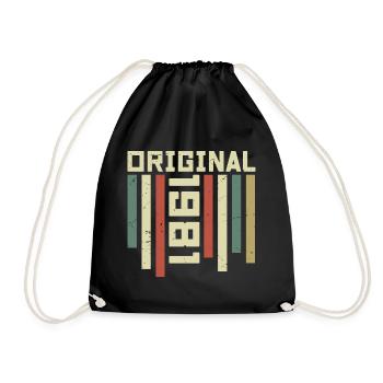 1981 Cadeau Rétro 1981 Cadeau Anniversaire 43 ans - Sac de sport léger - noir - Devant