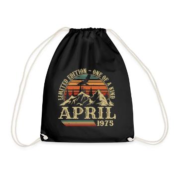 Meilleur Cadeau D'anniversaire Avril 1975 - Sac de sport léger - noir - Devant