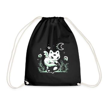 Lonesome Cat Spirit - Drawstring Bag - black - Front