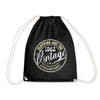 Vintage 1962 Cadeau Anniversaire 1962 Rétro 1962 - Sac de sport léger - noir - Devant