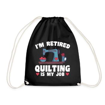 Quilting Women Mom Grandma Stitch Sewer Quilter - Sac de sport léger - noir - Devant