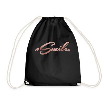 smile - Turnbeutel - Schwarz - Vorne