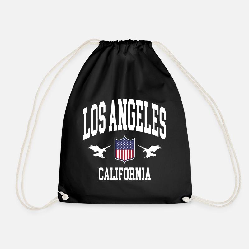 Los Angeles - Drawstring Bag - black