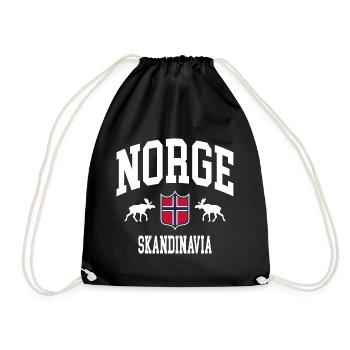 Norwegen - Turnbeutel - Schwarz - Vorne