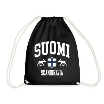 Finnland - Turnbeutel - Schwarz - Vorne