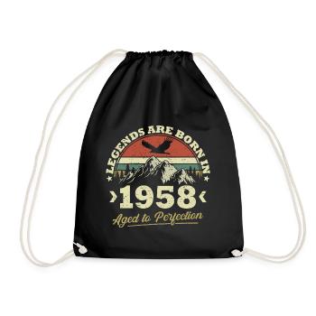 Les légendes sont nées en 1958 - Sac de sport léger - noir - Devant