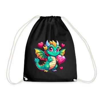 Colorful Dragon - Drawstring Bag - black - Front