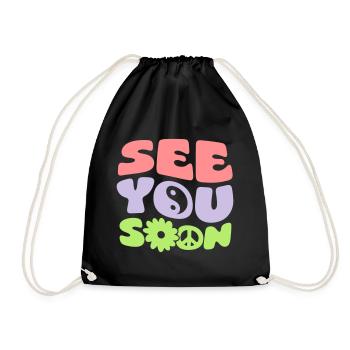 See You Soon - Drawstring Bag - black - Front