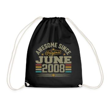 Juin 2008 Cadeau D’anniversaire Juin 2008 Juin - Sac de sport léger - noir - Devant