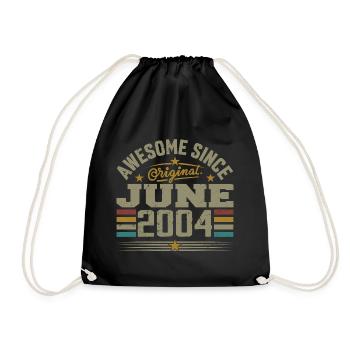 Juin 2004 Cadeau D’anniversaire Juin 2004 Juin - Sac de sport léger - noir - Devant