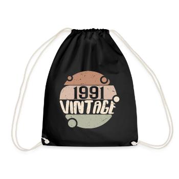 Vintage 1991 Cadeaux rétro 1991 millésime 1991 - Sac de sport léger - noir - Devant