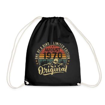 Août 1970 Cadeau Anniversaire 1970 Légendes Août - Sac de sport léger - noir - Devant