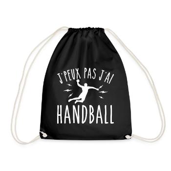 Ich kann nicht haben, Handball, Humor, Sport - Turnbeutel - Schwarz - Vorne