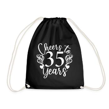 Vive le 35e anniversaire de ses 35 ans - Sac de sport léger - noir - Devant