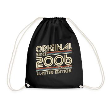 Original Since 2006 Vintage Birthday Gift - Drawstring Bag - black - Front