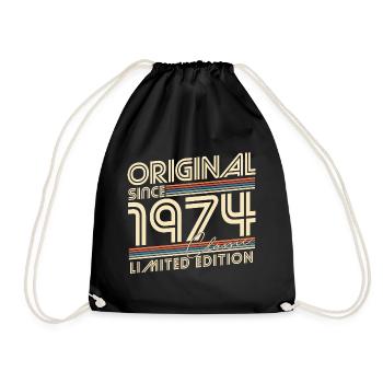 Original depuis 1974 Vintage cadeau d’anniversaire - Sac de sport léger - noir - Devant