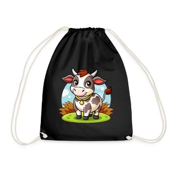 Drôle de vache - Sac de sport léger - noir - Devant