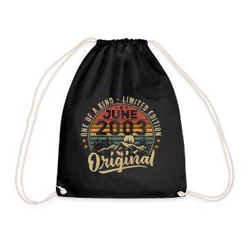 Juin 2003 Vintage Cadeau D’anniversaire 2003 Juin - Sac de sport léger - noir - Devant