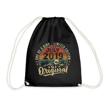 Juli 2019 Original 2019 Juli 2019 Geschenk - Turnbeutel - Schwarz - Vorne