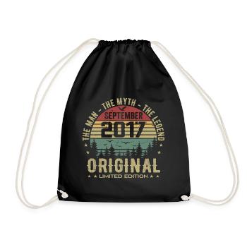 Anniversaire Original 2017 - Cadeau Septembre 2017 - Sac de sport léger - noir - Devant