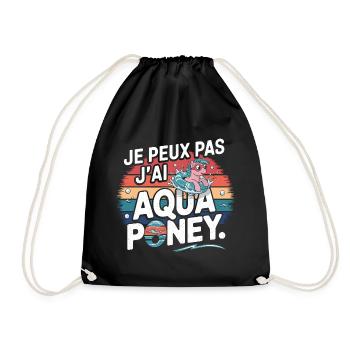 J peux pas j ai Aqua poney - Sac de sport léger - noir - Devant