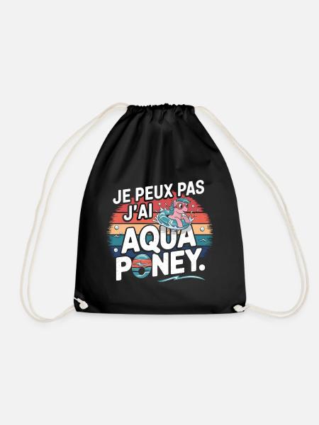 J peux pas j ai Aqua poney - Sac de sport léger - noir