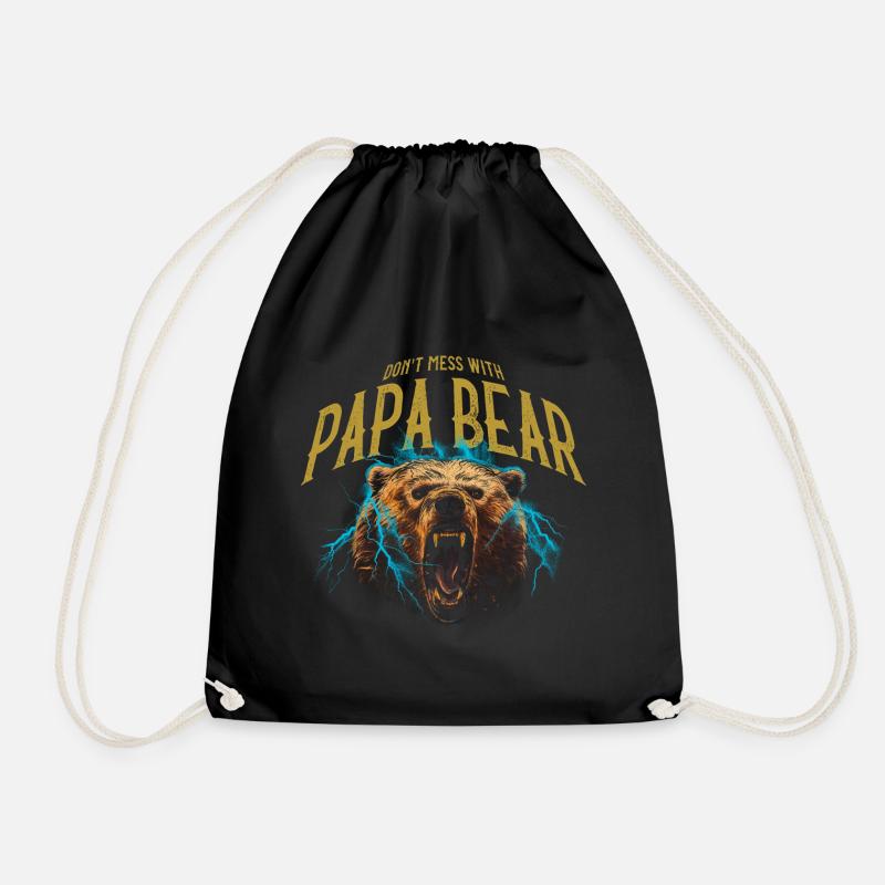 Papa Bear - Turnbeutel - Schwarz